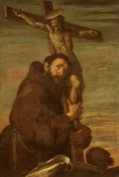 Assisi Szent Ferenc feszületet ölel, 1600-1640.