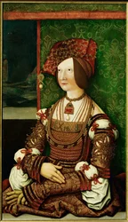 Bianca Maria Sforza, I. Maximilianus császár második felesége (olaj, fa)