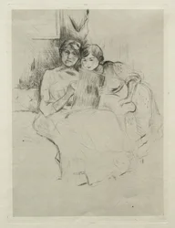A rajzlecke (Berthe Morisot rajzol a lányával)