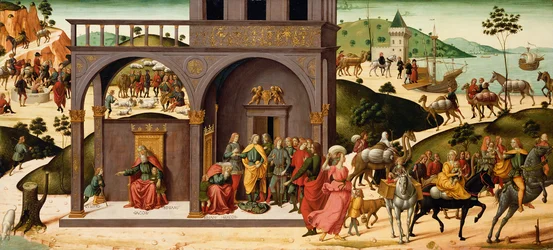 József története, 1485 körül (tempera és arany levél, tábla)