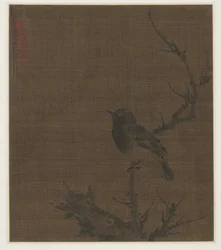 Alvó madár a Prunus ágon, 1400-as évek.