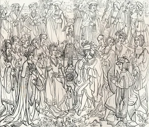 XII. Lajos francia király és Tudor Mária házassága, 16. század, 1849.
