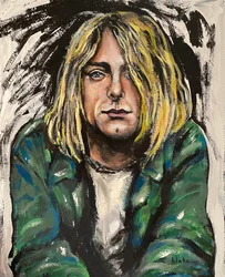 Kurt Cobain, 2020 körül (akril, vászon)