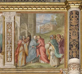 Központi hajó, harmadik északi szakasz, látogatás, Boccaccio Boccaccino 1516-17