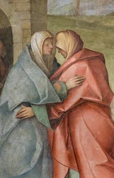 Központi hajó, harmadik északi szakasz, látogatás, Boccaccio Boccaccino 1516-17, részlet