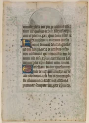 Levél egy órakönyvből: Szöveg verso, c. 1410-20.