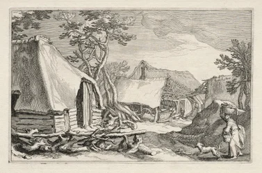 Táj parasztházakkal, 1613-1614.