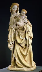 A Krumauer Madonna, 1400 körül (polikróm kő)