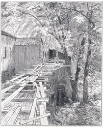 Shufelt malom (tinta papíron)