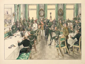 A Telish-i csata emlékére tartott Hagyományos Reggeli, amelyen az Egerski Őrezred részt vett 1877. október 12-én.