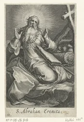 Edesszai Szent Ábrahám remeteként S. Abraham Eremita (cím a tárgyon) Remeték (sorozat címe) Sacra eremvs ascetarvm (sorozat címe)
