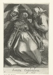 Alexandriai Szent Euphrosina, mint remete Sancta Euphrosyna (cím a tárgyon) Remeték (sorozat címe) Sacra Eremus Ascetriarum (sorozat címe)