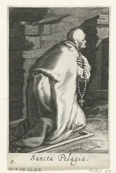 Antiochiai Szent Pelagia remetenőként Sancta Pelagia (cím a tárgyon) Remetenők (sorozat címe) Sacra Eremus Ascetriarum (sorozat címe)