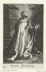 Alexandriai Szent Szinkletika remeteként Sancta Syncletica (cím az objektumon) Remeték (sorozat címe) Sacra Eremus Ascetriarum (sorozat címe)