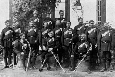 A 44. gurkhas indiai hadsereg bennszülött tisztjei, 1896