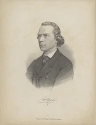 Carl Heinrich Carsten Reinecke zongoraművész és zeneszerző portréja 1824-1910 , c. 1850.