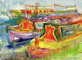 Canal Boats, 1989 (wc papíron)