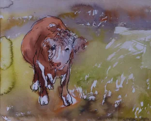 The Bullock, 1983 (toll és tinta WC-vel, papíron)