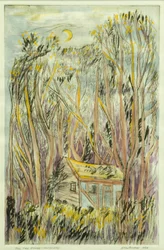 The Tree House I (akvarell, papír)