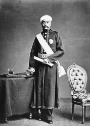 Sir Sala Jung, a Hyderabad Nizam miniszterelnöke, 1870 körül