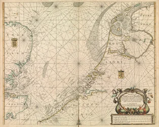 Az Északi-tenger és a holland partok térképe