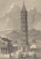 Nanjing porcelán torony (metszet)