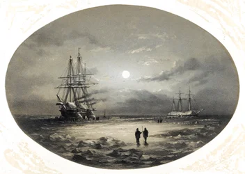 A HMS "Resolute" és az "Intrepid" helyzete a Jeges-tengeren való megjelenésükkor