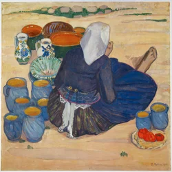 Toepfermarkt - piac cserepekkel (olaj, vászon)