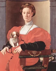Német: Bildnis einer Dame in Rot (Francesca Salviati) Portrait of a Lady in Red (Francesca Salviati)