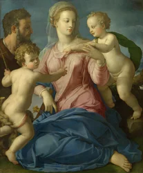A Szent Család a Keresztelő Szent János csecsemővel (Madonna Stroganoff)