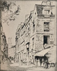 Halles udvara, Rue St Jacques, 1915