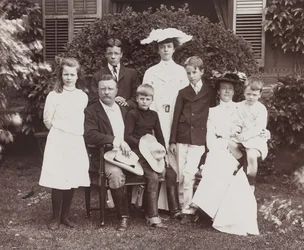 Theodore Roosevelt elnök, felesége Edith és családja