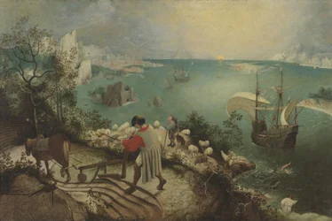 Táj Ikarusz bukásával, c. 1560