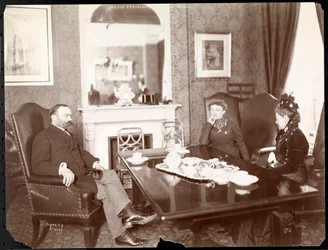 „Herald Conversation” a Waldorf Astoria Hotelben, 1899 vagy 1900 (ezüst zselatin nyomat)
