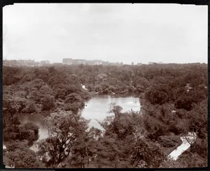 A Central Park látképe a Plaza Hotelből, 5. sugárút és 59. utca, New York, 1907 (ezüstzselatinos nyomat)