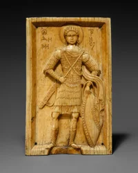 Ikon Szent Demetriosszal, 950-1000 (elefántcsont)
