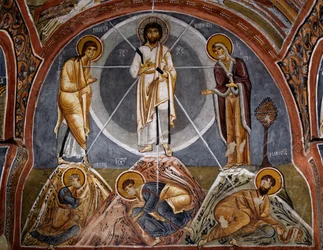 Átváltozás, bizánci freskó (XII. század), Karanlik Kilise (Sötét templom) (XII-XIII. század), Göreme (az Unesco világörökségi listája)