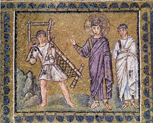 Guerison of the Paralytic, Ravennai Kilencek Szent Apollinar temploma (Sant