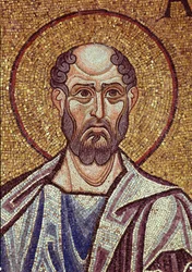 Abdias próféta (Kr. e. 8. vagy 6. század). Bizánci mester alkotása, mozaik, a velencei Szent Márk-bazilika díszítésének részlete (Olaszország)