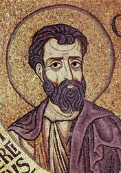 Hóseás próféta (Kr. e. 8. század). Bizánci mester alkotása, mozaik, a velencei Szent Márk-bazilika díszítésének részlete (Olaszország)