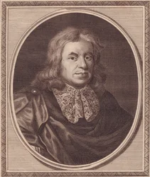 Thomas Sydenham (1624-1689) angol orvos portréja, John Goldar (1729-1795) rézmetszete P Lely festményéből