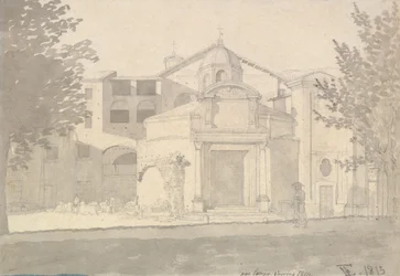 A Via Sacra szakasza, Róma Szent Kozma és Damian temploma, 1814-15.