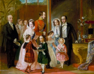 „Thomas Younghusband és családja találkozik Viktória királynővel és családjával a Crystal Palace-ban”, 1854.