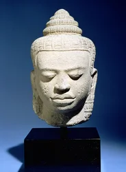 Buddha feje, khmer, kambodzsai, kb. 12-13. század