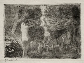 Fürdő és libák, 1895.