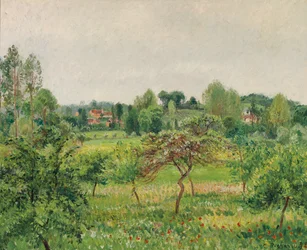 június, esős idő, Eragny; Június, esős idő, Eragny, 1898