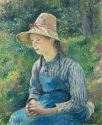Parasztlány szalmakalapban, 1881