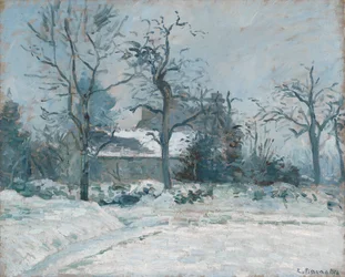Piette háza Montfoucault-ban, hóhatás, 1874