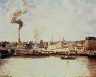 Saint-Sever rakpart, Rouen, 1896