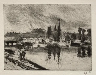 Rouen látképe, 1884.